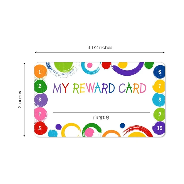Reward Punch Cards, Motivational Cards, Motivation Cards, Student Cards